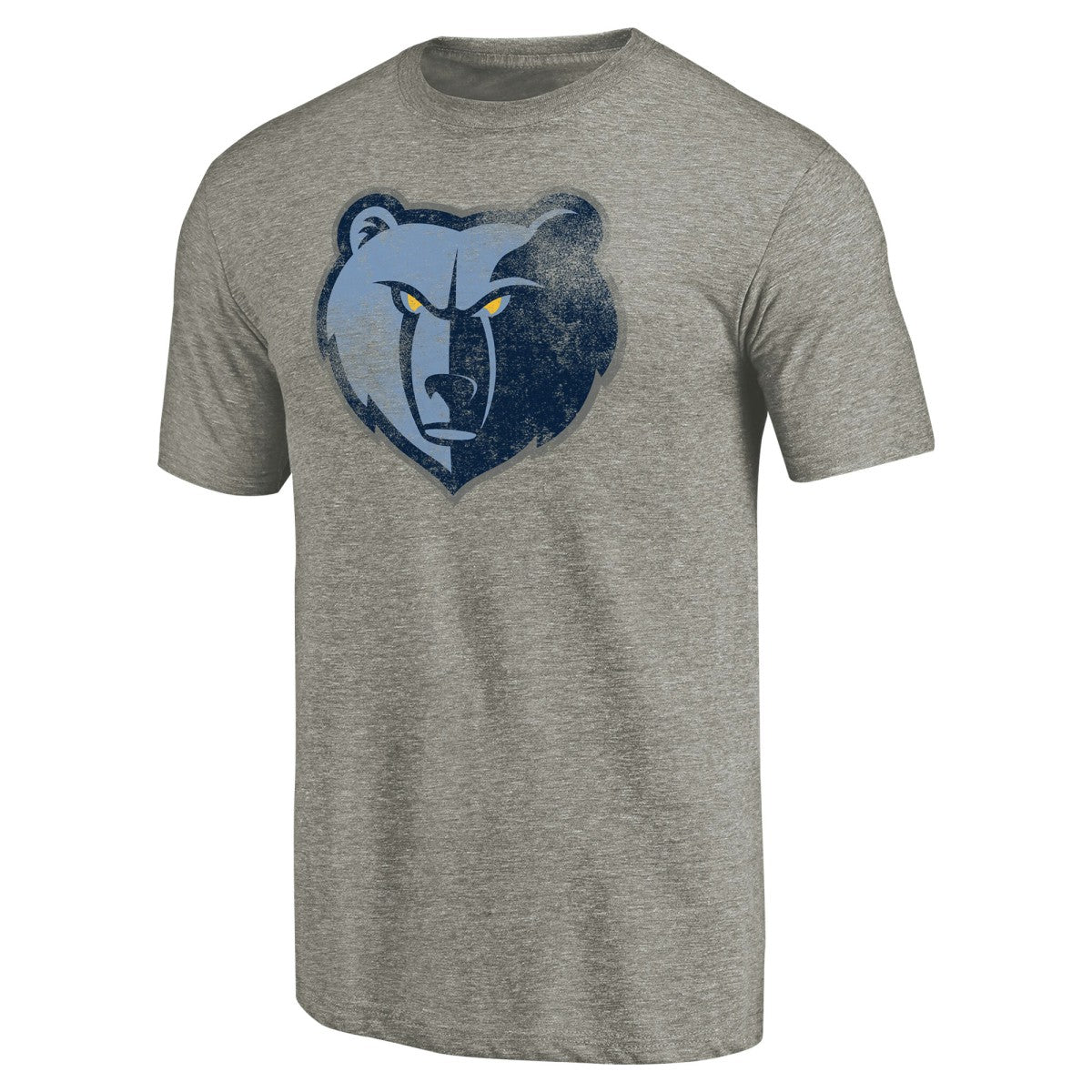 Memphis Grizzlies Distressed Team Logo Tri-Blend T-Shirt - Heather Gray cheap