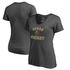 Vegas Golden Knights Women's Overtime V-Neck T-Shirt - Heathered Gray T-shirts