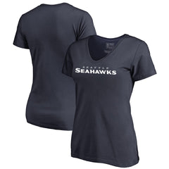 Seattle Seahawks Women's Wordmark V-Neck T-Shirt - Navy online