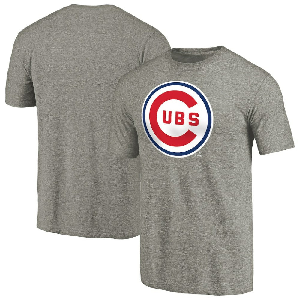 Chicago Cubs Cooperstown Collection Forbes Tri-Blend T-Shirt Ash