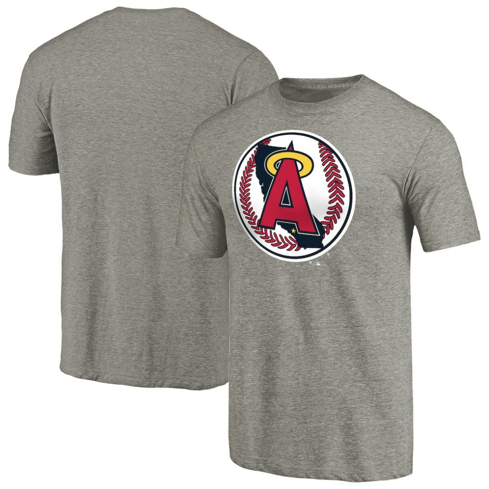 Los Angeles Angels Cooperstown Collection Forbes Tri-Blend T-Shirt Ash