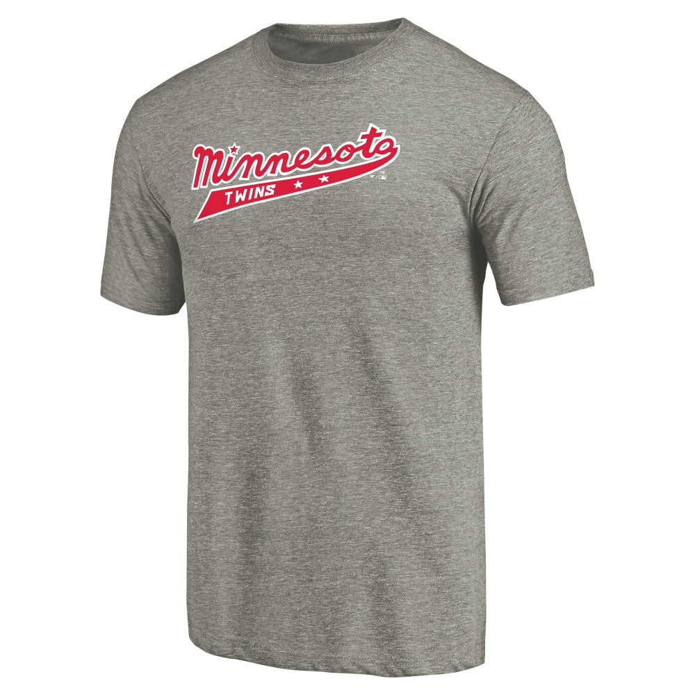 Minnesota Twins Cooperstown Collection Forbes Tri-Blend T-Shirt Ash