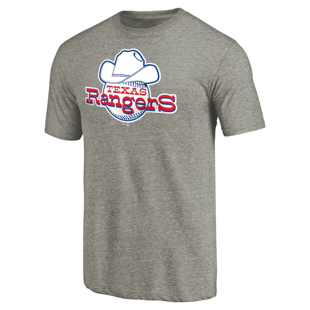Texas Rangers Cooperstown Collection Forbes Tri-Blend T-Shirt Ash
