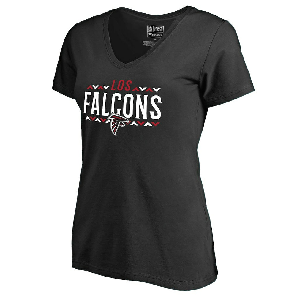 Atlanta Falcons Women's Arriba V-Neck T-Shirt - Black online