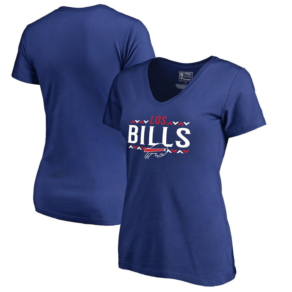 Buffalo Bills Women's Arriba V-Neck T-Shirt - Royal discount
