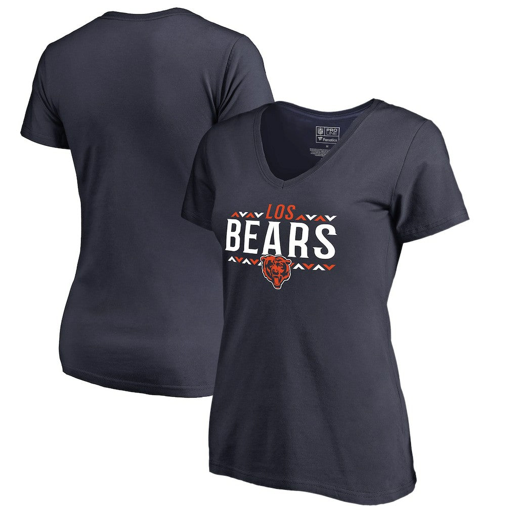 Chicago Bears Women's Arriba V-Neck T-Shirt - Navy cheap