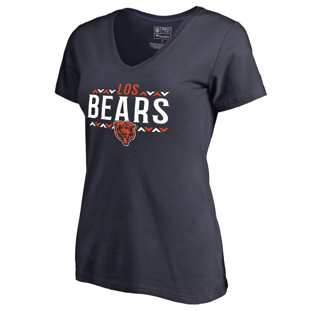 Chicago Bears Women's Arriba V-Neck T-Shirt - Navy cheap