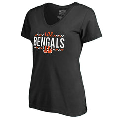 Cincinnati Bengals Women's Arriba V-Neck T-Shirt - Black sale