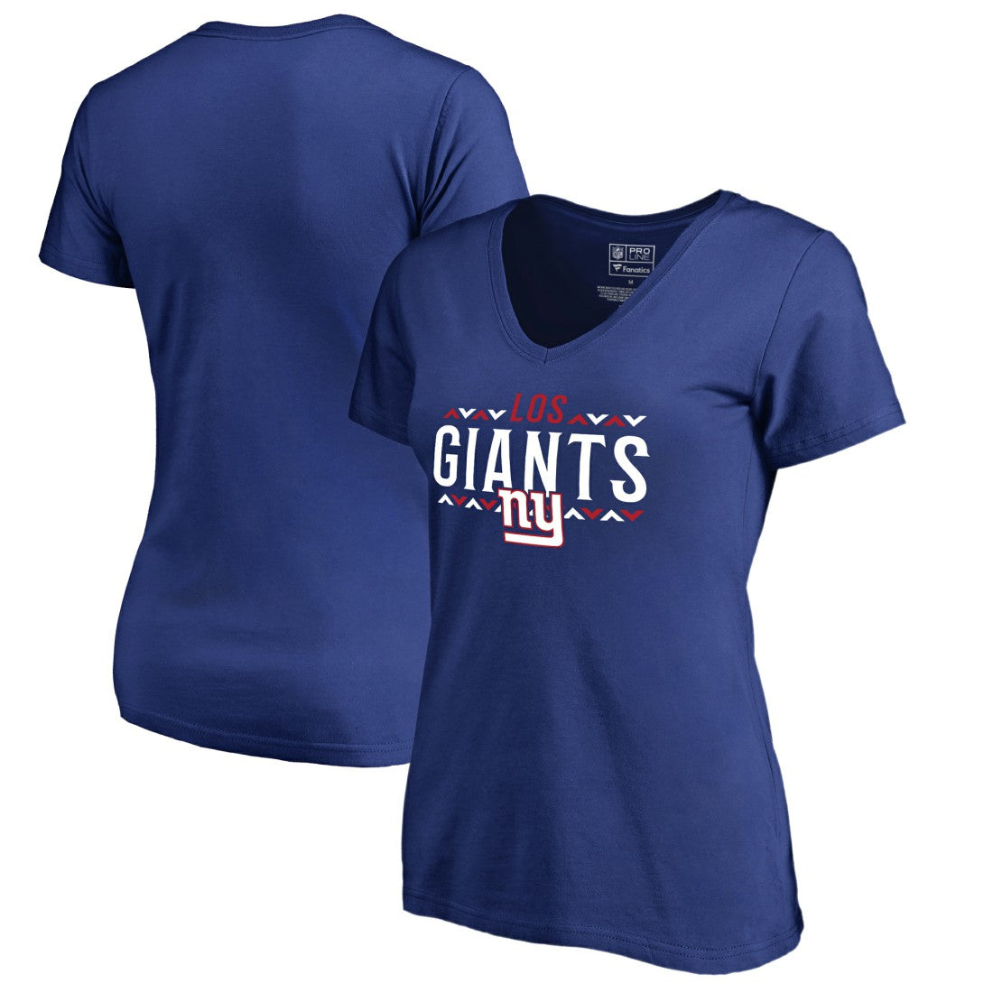 New York Giants Women's Arriba V-Neck T-Shirt - Royal cheap