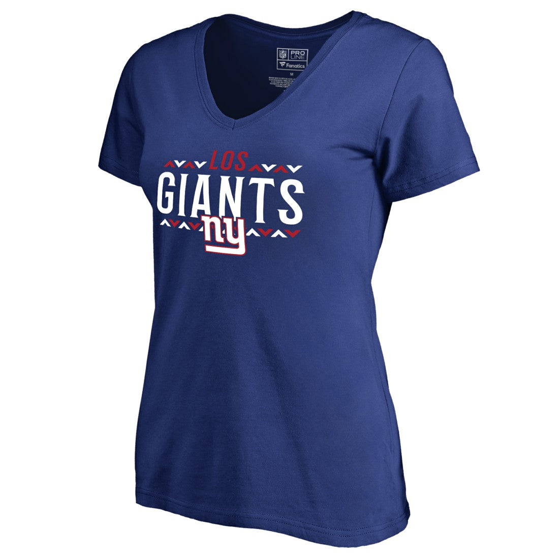 New York Giants Women's Arriba V-Neck T-Shirt - Royal cheap