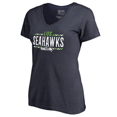 Seattle Seahawks Women's Arriba V-Neck T-Shirt - Navy sale