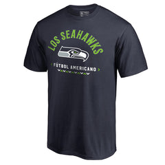Seattle Seahawks Futbol Americano T-Shirt - College Navy discount