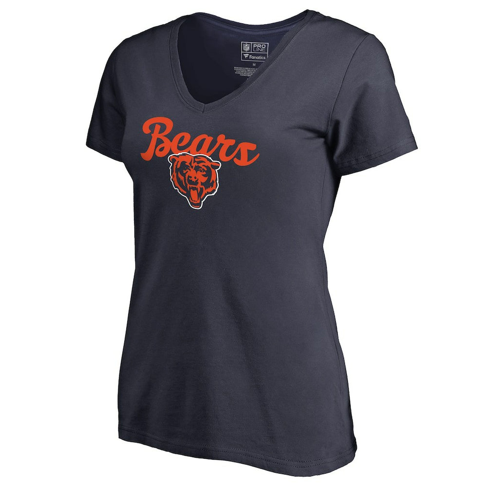 Chicago Bears Women's Freehand V-Neck T-Shirt - Navy outlet