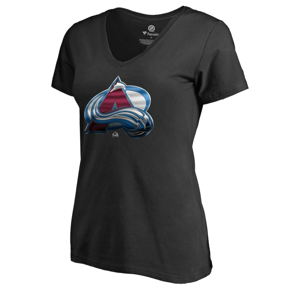 Colorado Avalanche Women's Midnight Mascot V-Neck T-Shirt - Black T-shirts