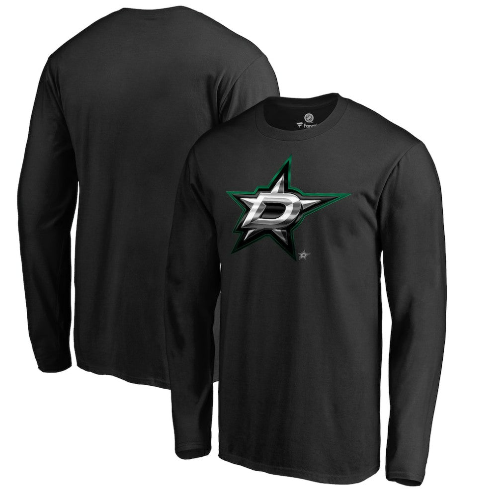 Dallas Stars Midnight Mascot Long Sleeve T-Shirt - Black T-shirts