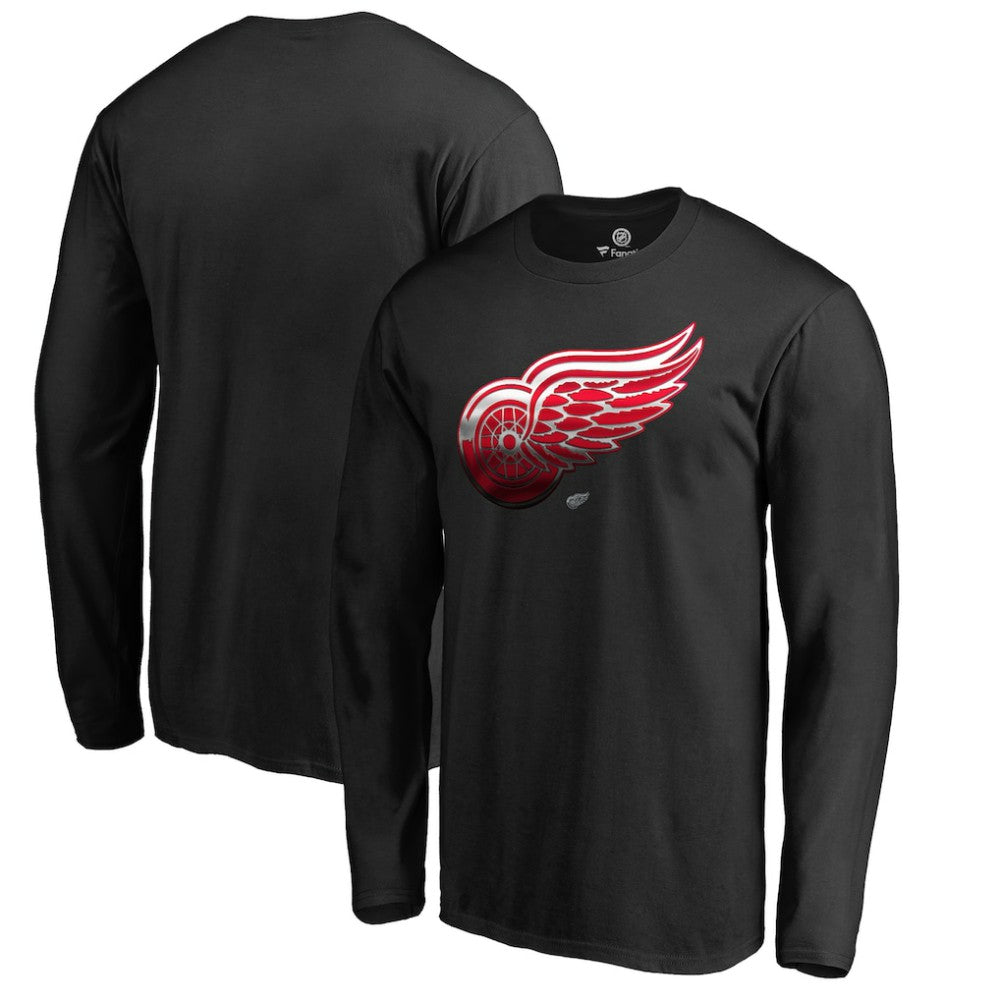 Detroit Red Wings Midnight Mascot Long Sleeve T-Shirt - Black T-shirts