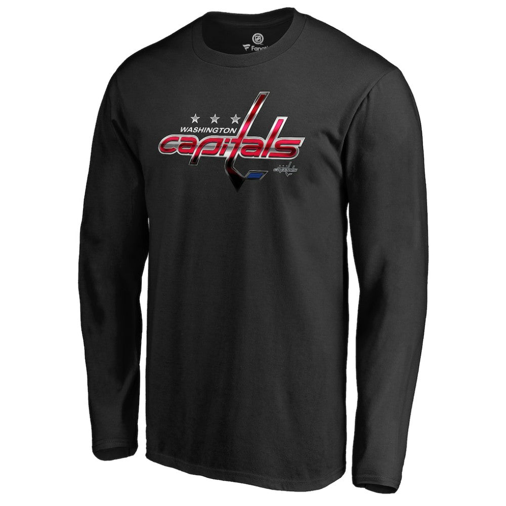 Washington Capitals Midnight Mascot Long Sleeve T-Shirt - Black T-shirts