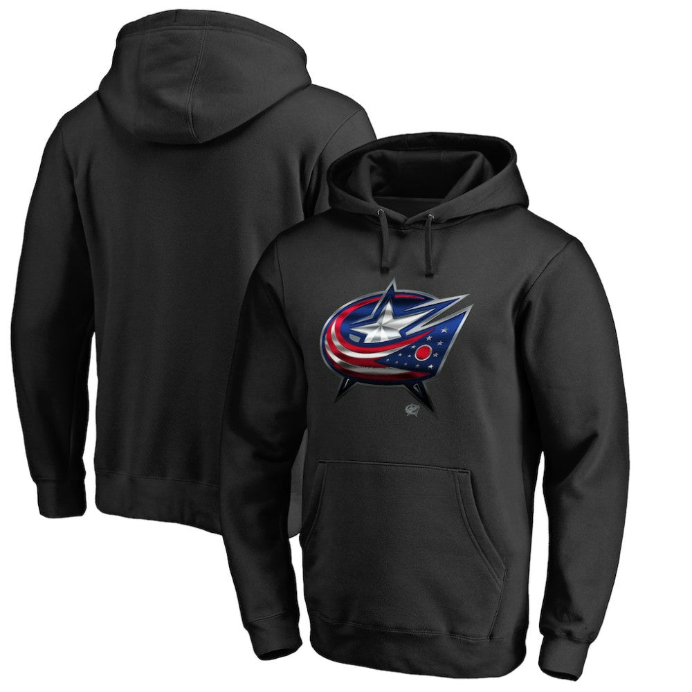Columbus Blue Jackets Midnight Mascot Pullover Hoodie - Black Hoodies