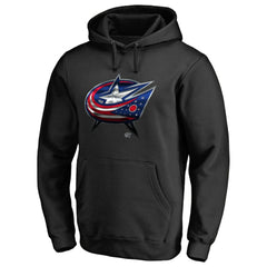 Columbus Blue Jackets Midnight Mascot Pullover Hoodie - Black Hoodies