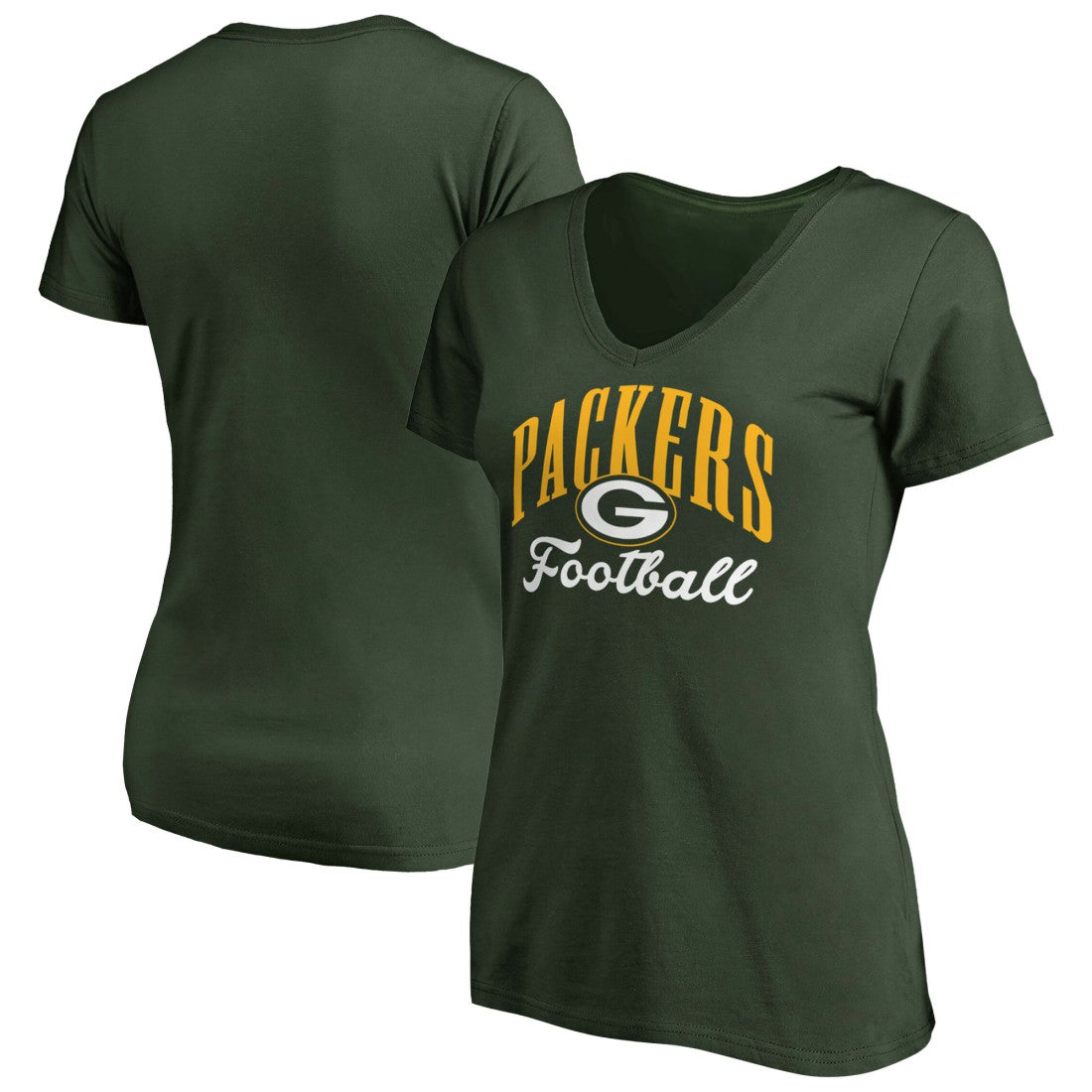 Green Bay Packers Women's Victory Script V-Neck T-Shirt -Green cheap
