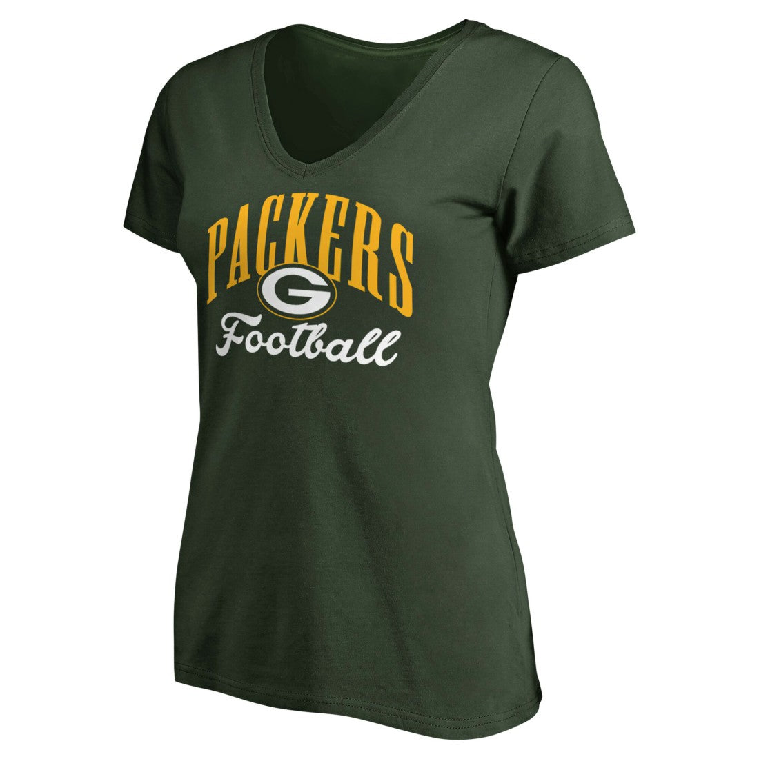 Green Bay Packers Women's Victory Script V-Neck T-Shirt -Green cheap