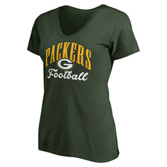 Green Bay Packers Women's Victory Script V-Neck T-Shirt -Green cheap