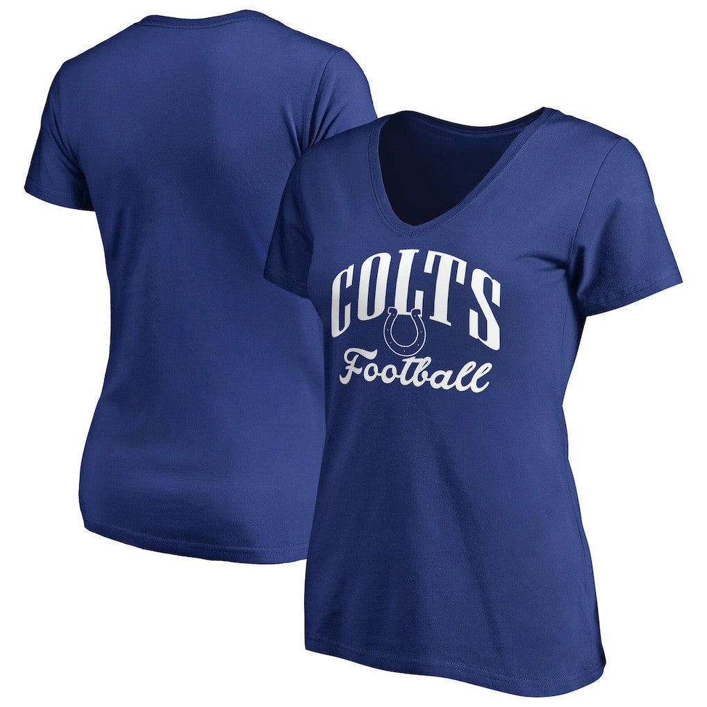 Indianapolis Colts Women's Victory Script V-Neck T-Shirt -Royal outlet