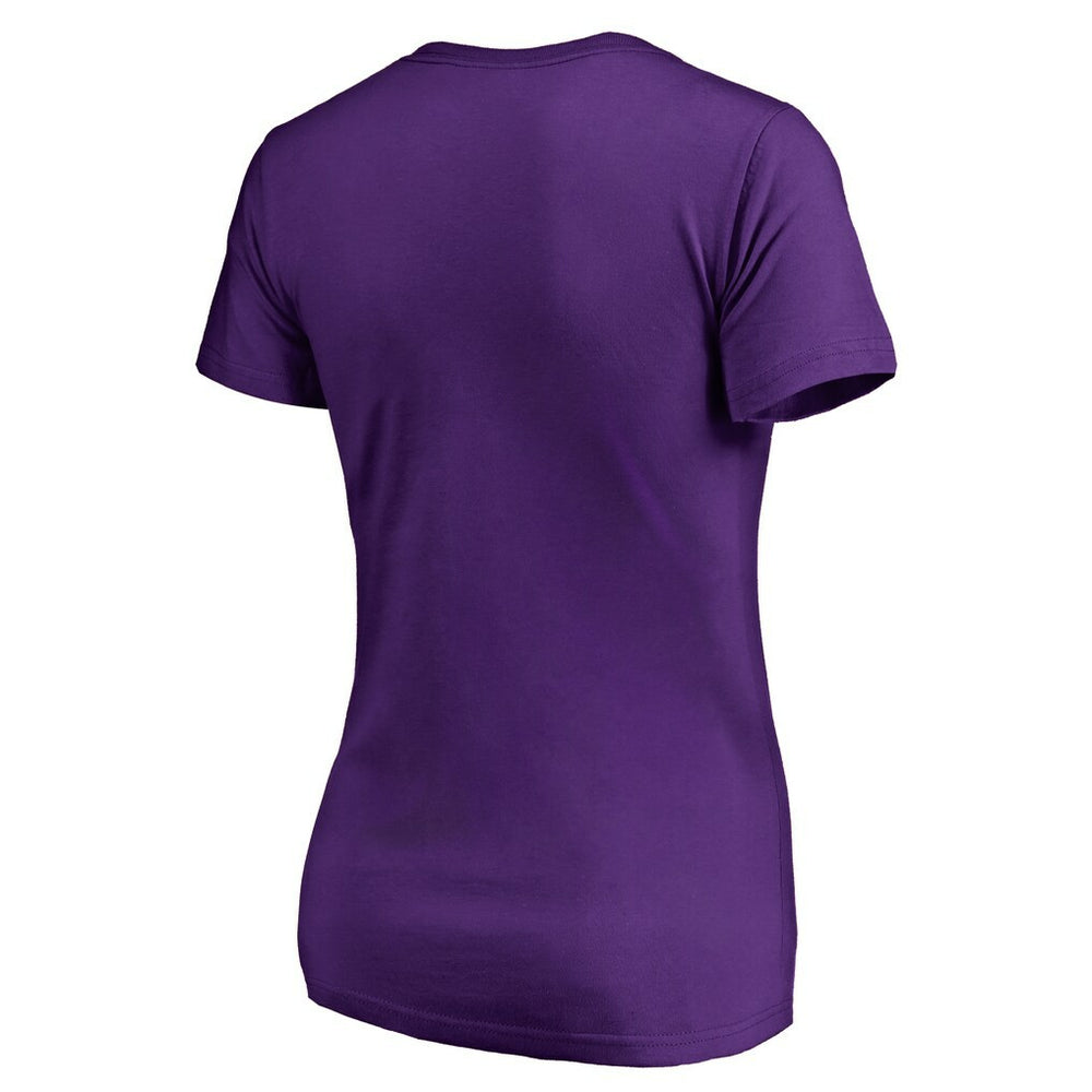 Minnesota Vikings Women's Victory Script V-Neck T-Shirt -Purple cheap