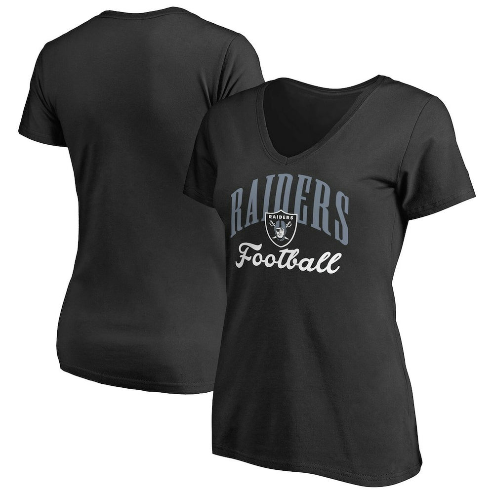 Las Vegas Raiders Women's Victory Script V-Neck T-Shirt -Black online