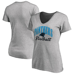 Carolina Panthers Women's Victory Script V-Neck T-Shirt - Heather Gray online