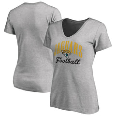 Jacksonville Jaguars Women's Victory Script V-Neck T-Shirt - Heathered Gray for sale