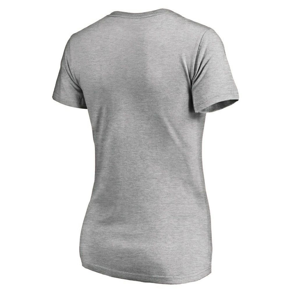 New Orleans Saints Women's Victory Script V-Neck T-Shirt - Heather Gray on sale
