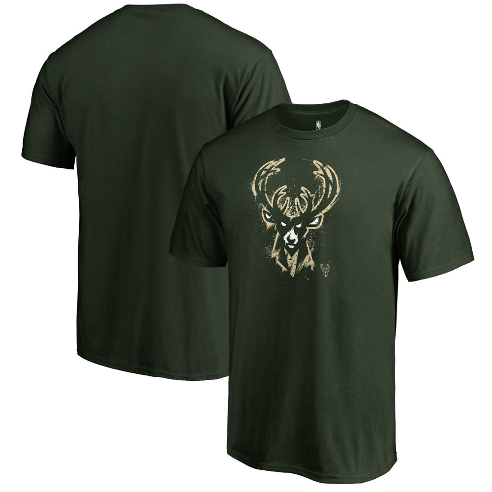 Milwaukee Bucks Splatter Logo T-Shirt - Green online