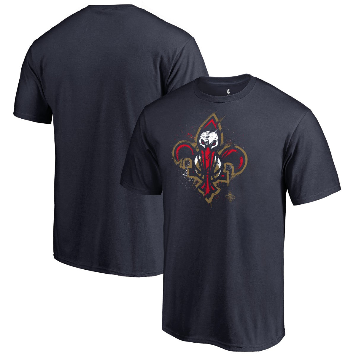 New Orleans Pelicans Splatter Logo T-Shirt - Navy online