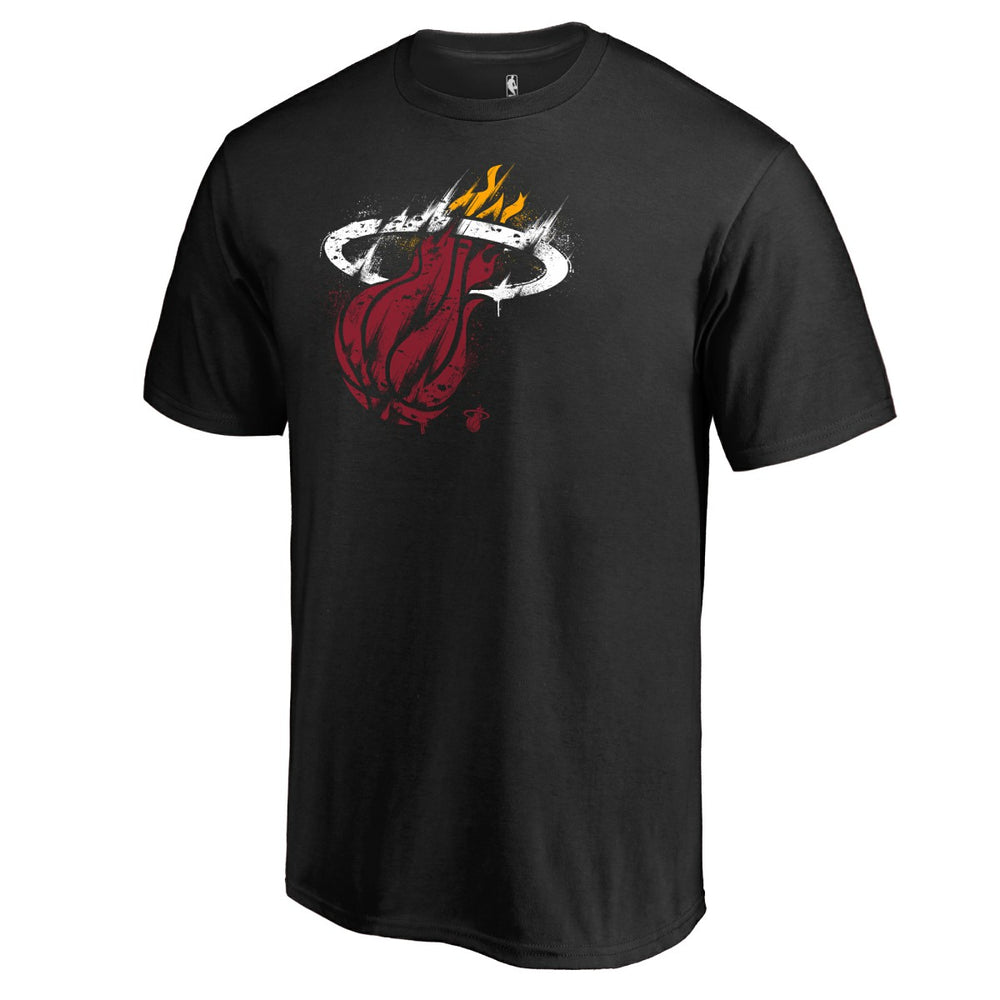 Miami Heat Splatter Logo T-Shirt - Black for sale
