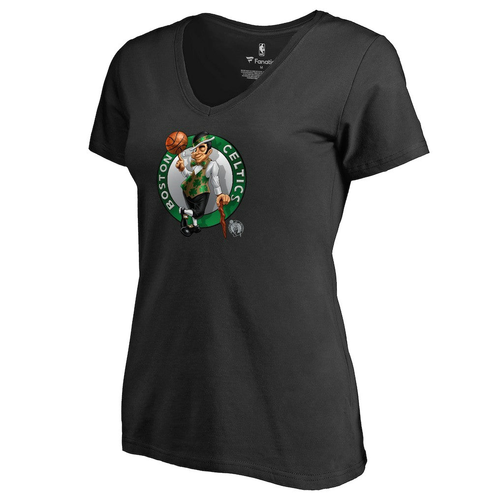 Boston Celtics Women's Midnight Mascot V-Neck T-Shirt - Black cheap