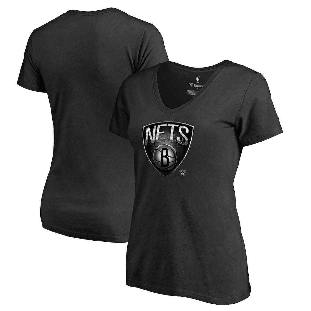 Brooklyn Nets Women's Midnight Mascot V-Neck T-Shirt - Black online