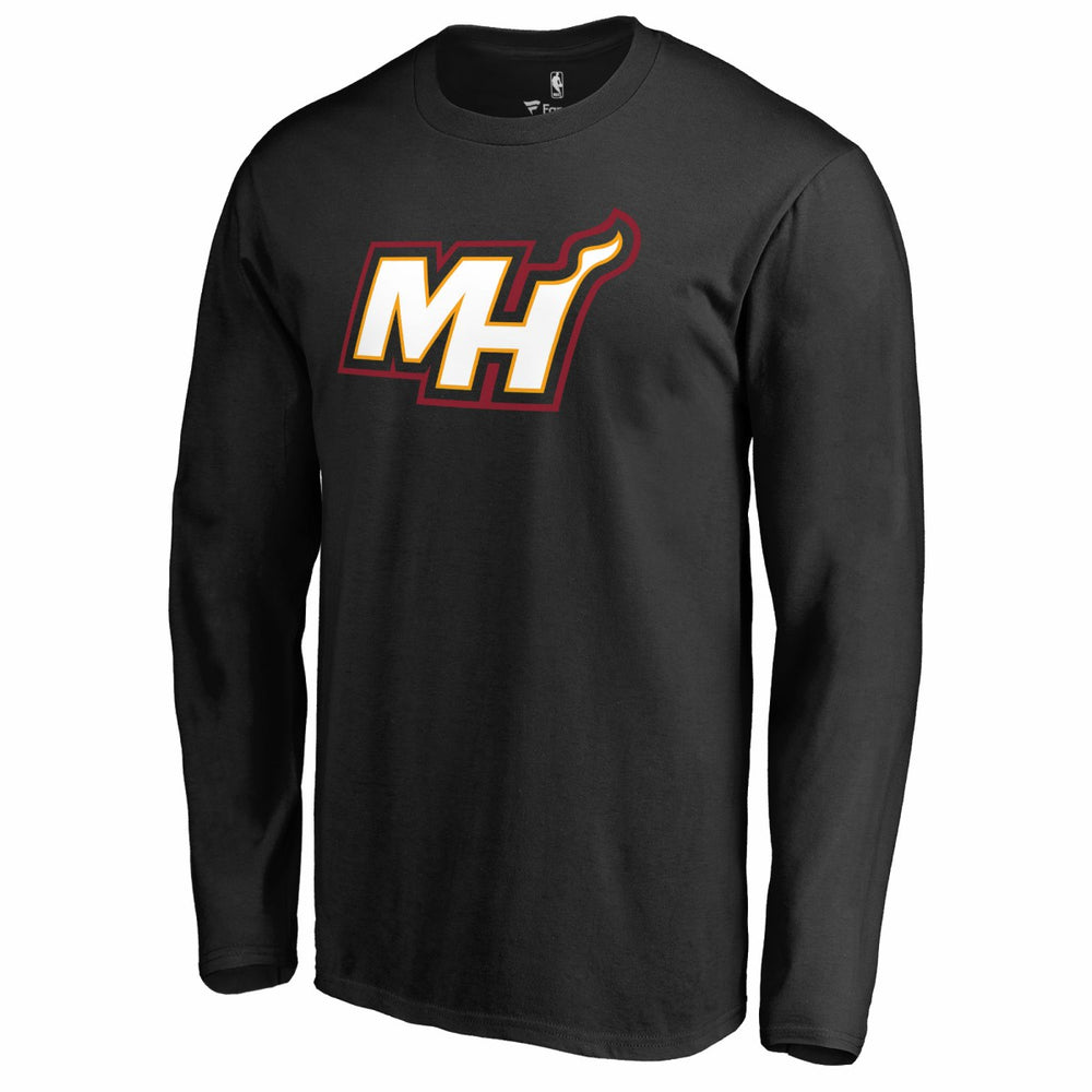 Miami Heat Alternate Logo Long Sleeve T-Shirt - Black discount