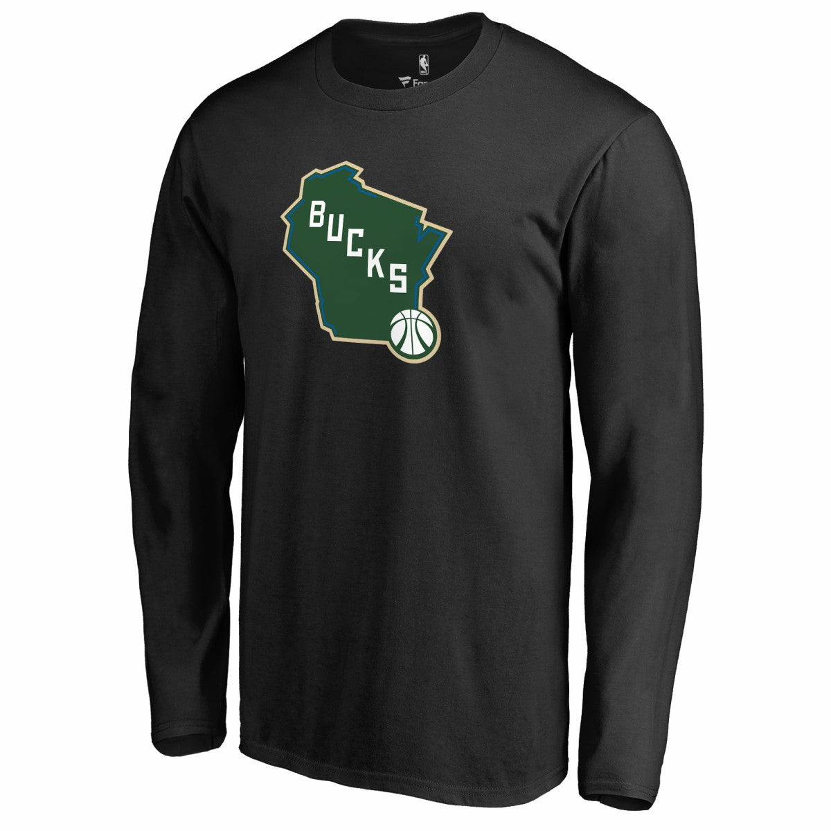 Milwaukee Bucks Alternate Logo Long Sleeve T-Shirt - Black sale