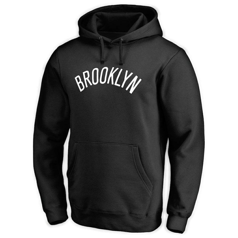 Brooklyn Nets Wordmark Pullover Hoodie - Black outlet
