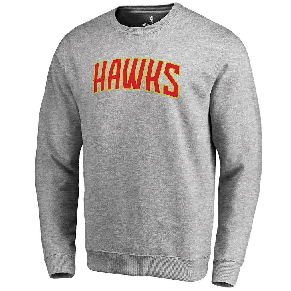 Atlanta Hawks Wordmark Pullover Sweatshirt - Heathered Gray on sale