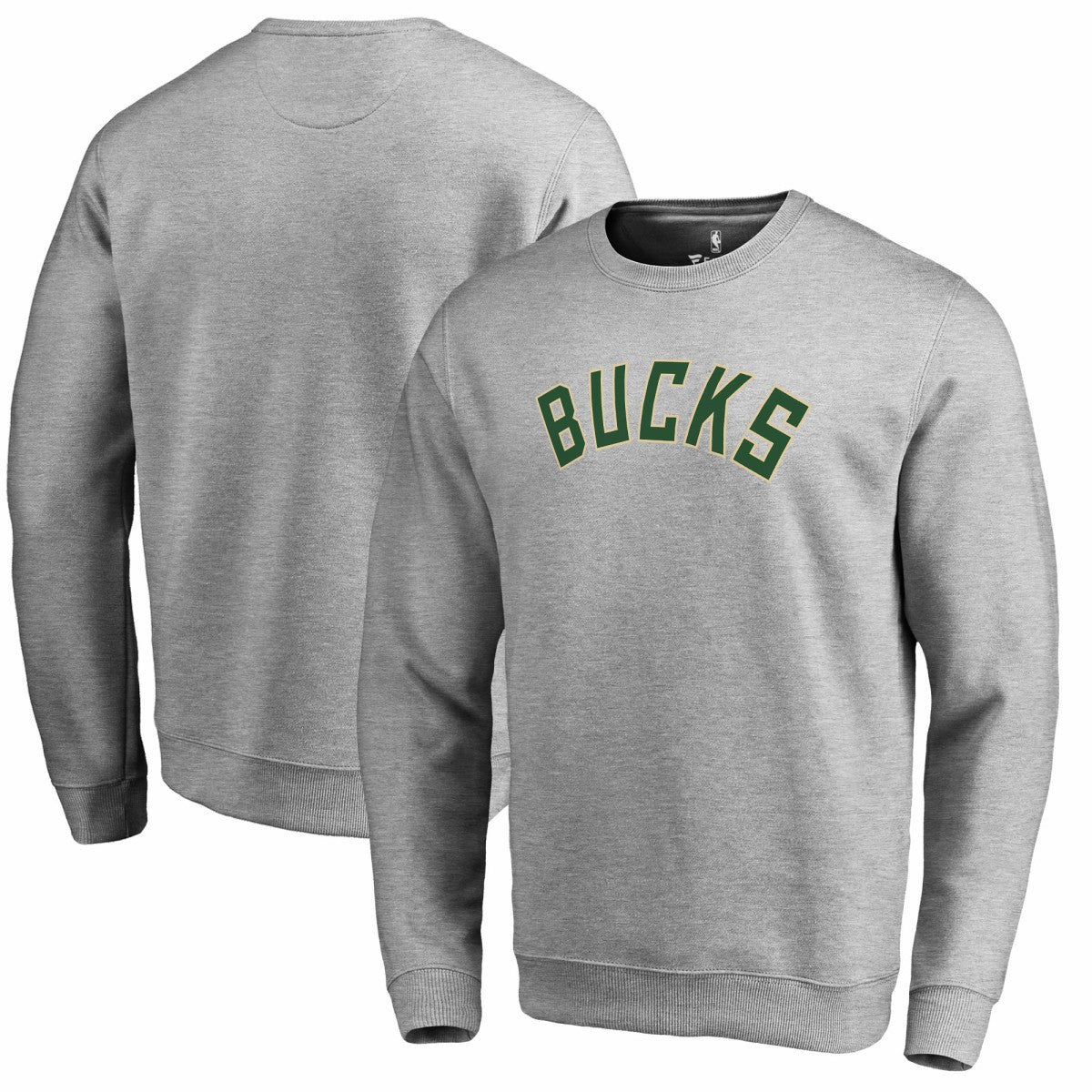 Milwaukee Bucks Wordmark Pullover Sweatshirt - Heathered Gray on sale