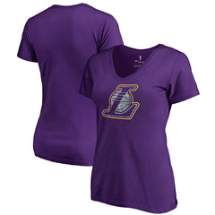 Los Angeles Lakers Women's Static Logo V-Neck T-Shirt - Purple cheap