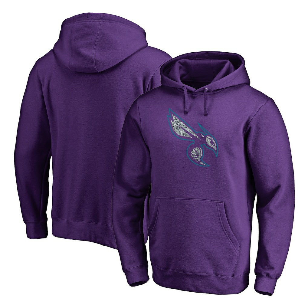 Charlotte Hornets Static Logo Pullover Hoodie - Purple shop