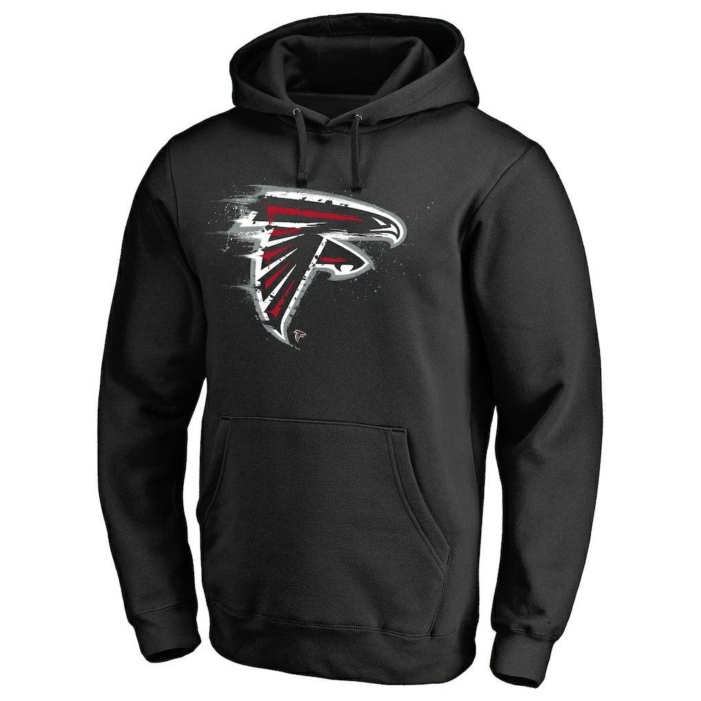 Atlanta Falcons Splatter Logo Pullover Hoodie - Black on sale