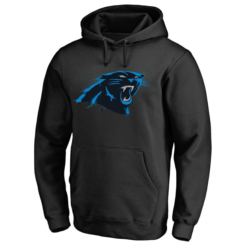 Carolina Panthers Splatter Logo Pullover Hoodie - Black cheap