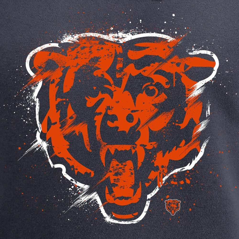 Chicago Bears Splatter Logo Pullover Hoodie - Navy online