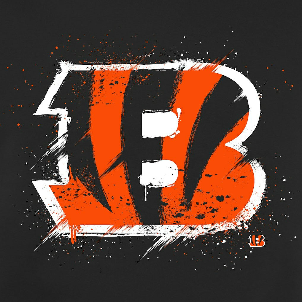 Cincinnati Bengals Splatter Logo Pullover Hoodie - Black sale