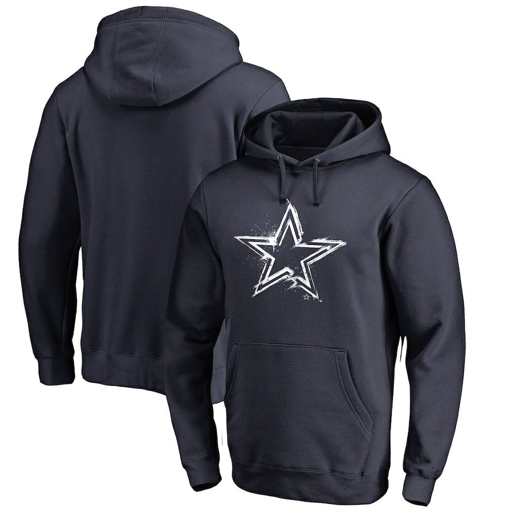 Dallas Cowboys Splatter Logo Pullover Hoodie - Navy on sale