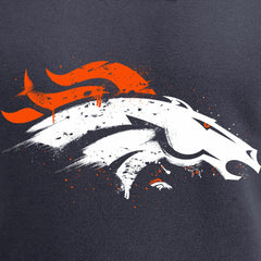 Denver Broncos Splatter Logo Pullover Hoodie - Navy for sale